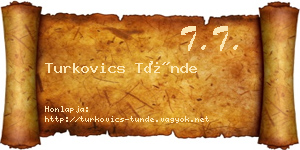 Turkovics Tünde névjegykártya