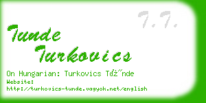 tunde turkovics business card